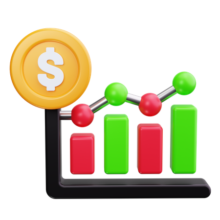 Gráfico de barras  3D Icon