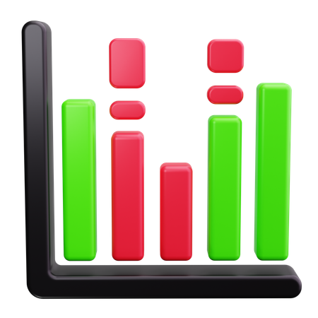 Gráfico de barras  3D Icon