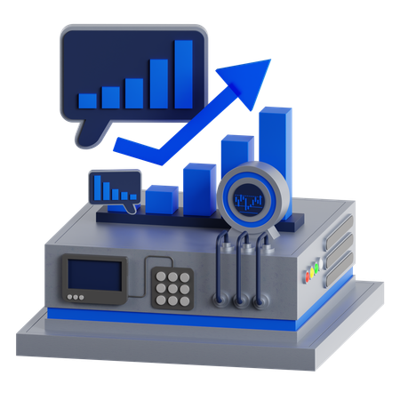 Gráfico de barras  3D Icon