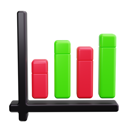 Gráfico de barras  3D Icon