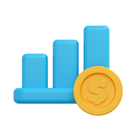 Gráfico de barras  3D Icon