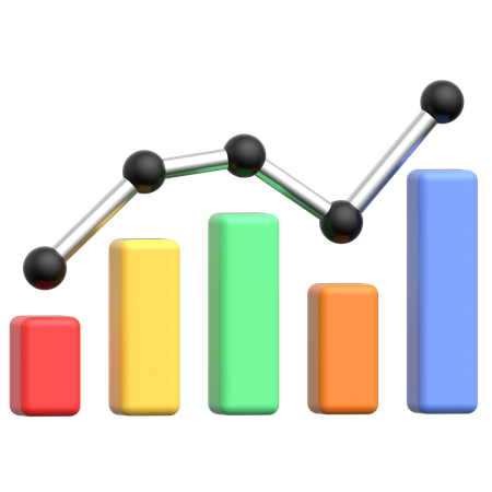 Gráfico de barras  3D Icon