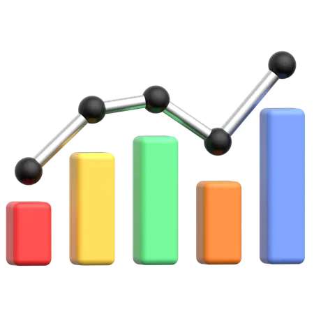 Gráfico de barras  3D Icon