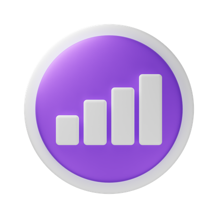 Gráfico de barras  3D Icon