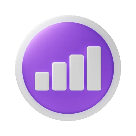 Gráfico de barras  3D Icon