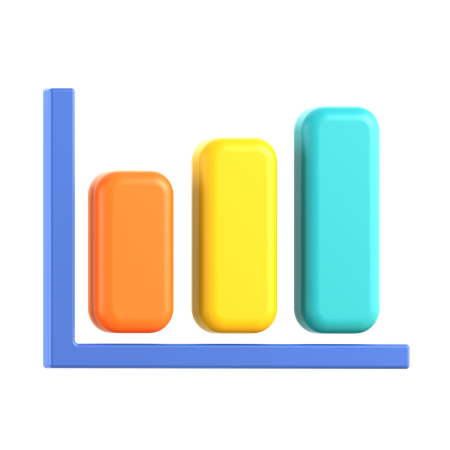 Gráfico de barras  3D Icon