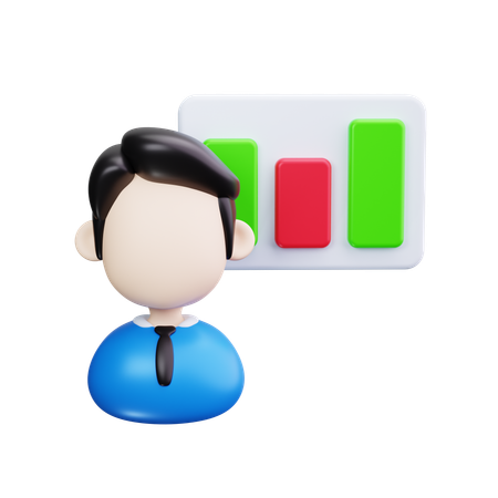 Gráfico de barras  3D Icon