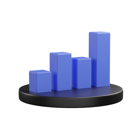 Gráfico de barras  3D Icon
