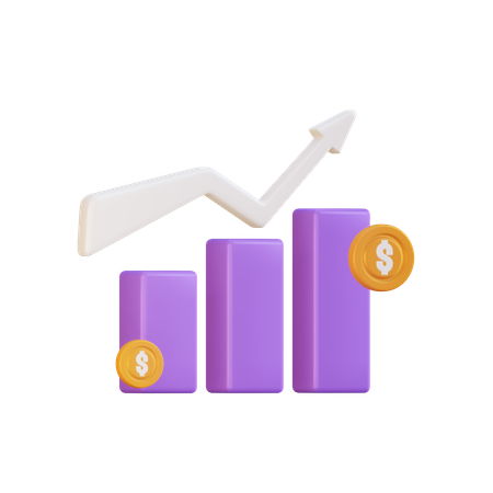 Gráfico de barras  3D Icon