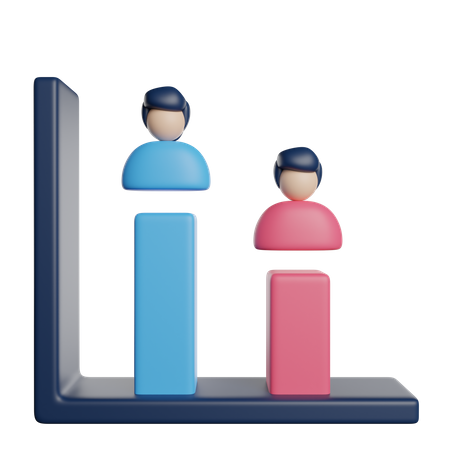 Gráfico de barras  3D Icon