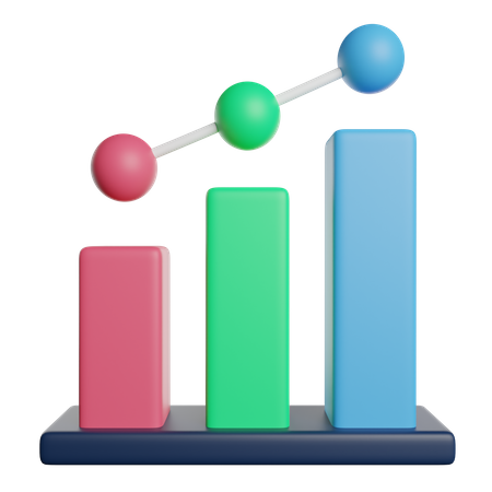 Gráfico de barras  3D Icon