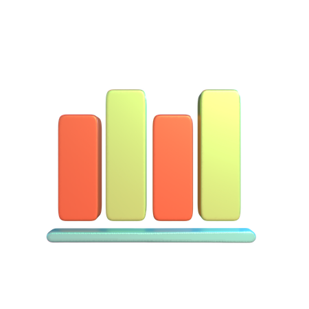 Gráfico de barras  3D Icon