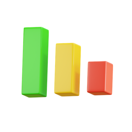Gráfico de barras  3D Icon