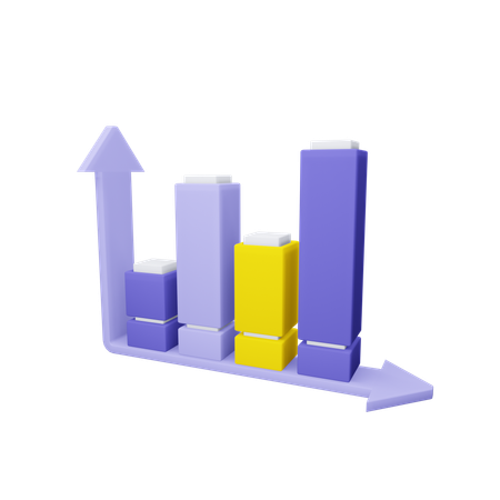 Gráfico de barras  3D Icon