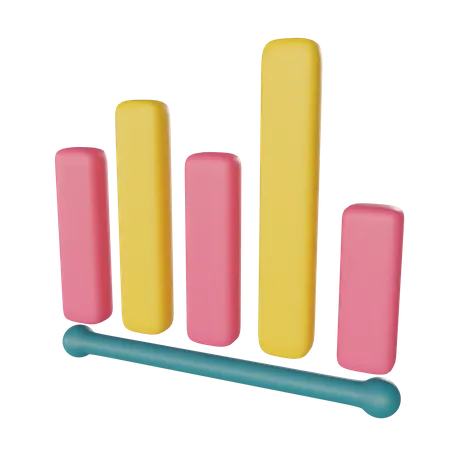 Gráfico de barras  3D Illustration