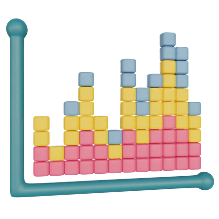 Gráfico de barras  3D Illustration