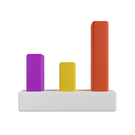 Gráfico de barras  3D Illustration