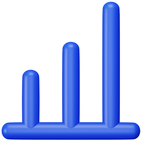 Gráfico de barras  3D Icon