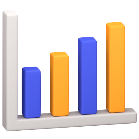 Gráfico de barras  3D Icon