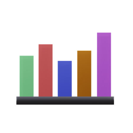 Gráfico de barras  3D Icon