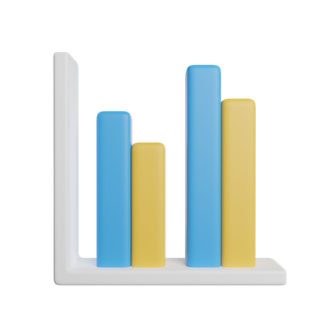 Gráfico de barras  3D Icon