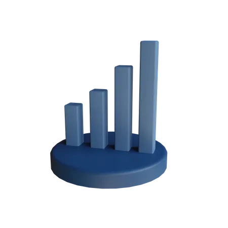 Gráfico de barras  3D Icon