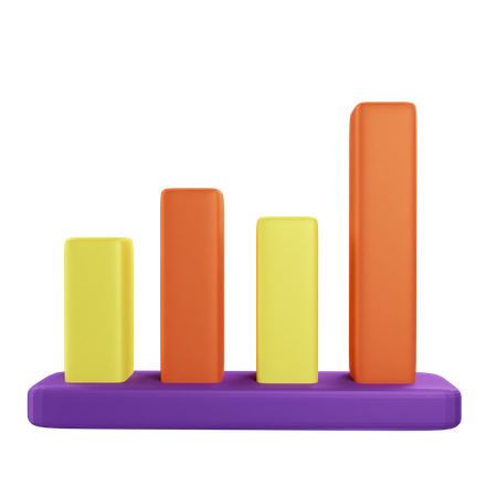 Gráfico de barras  3D Icon