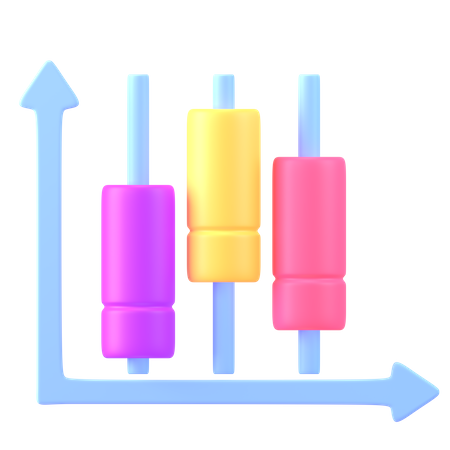 Gráfico de barras  3D Icon