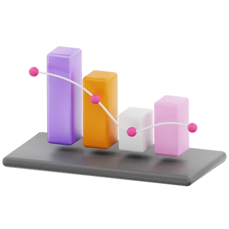 Gráfico de barras  3D Icon