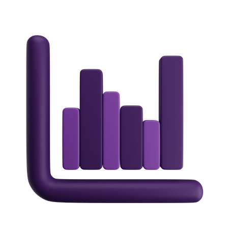 Gráfico de barras  3D Icon