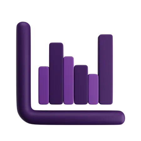 Gráfico de barras  3D Icon