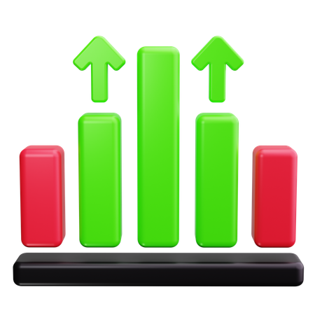 Gráfico de barras agrupadas  3D Icon