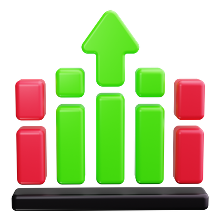 Gráfico de barras apiladas  3D Icon