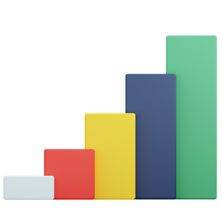 Gráfico de barras coloridas  3D Icon