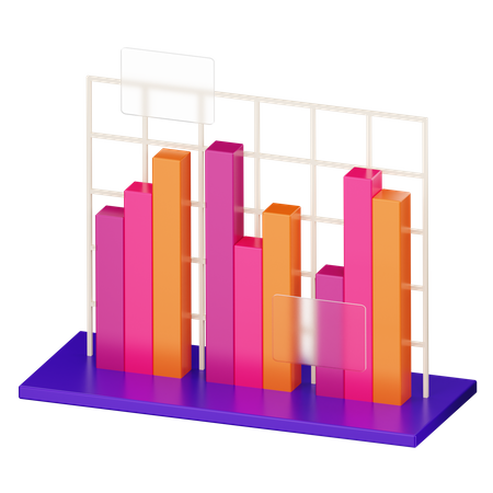Gráfico de barras de grupo  3D Icon