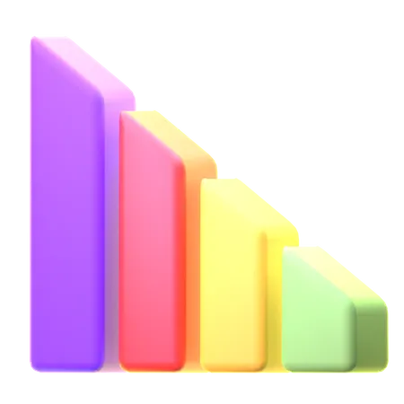 Gráfico de barras de pérdida  3D Icon