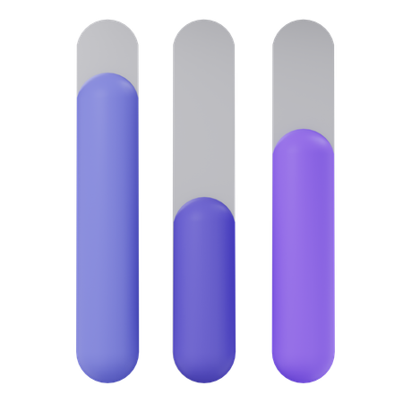 Gráfico de barras de volumen  3D Icon