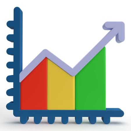 Gráfico de ganancias  3D Icon