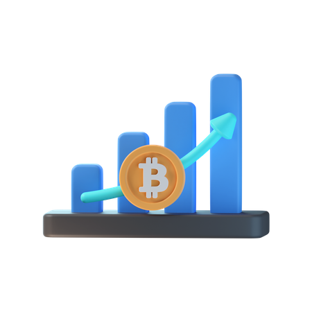 Tabla de ganancias de bitcoin  3D Icon