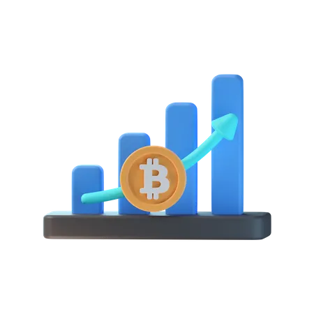 Tabla de ganancias de bitcoin  3D Icon