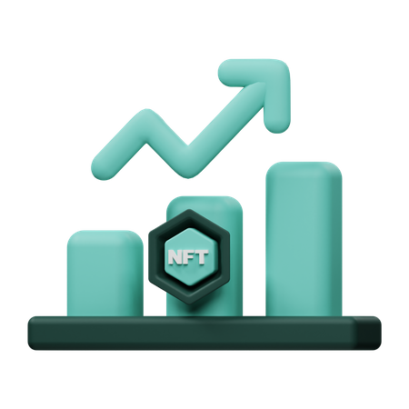 Gráfico de ganancias nft  3D Icon