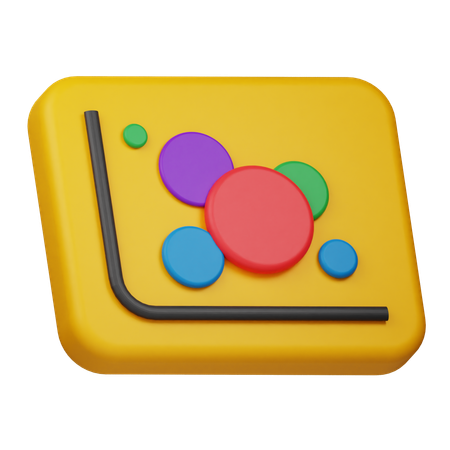 Gráfico de burbujas  3D Icon