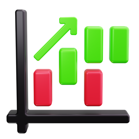 Gráfico em cascata  3D Icon