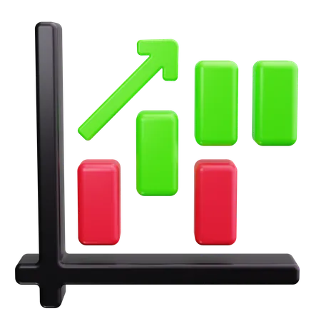 Gráfico em cascata  3D Icon