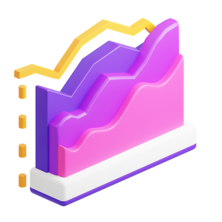 Gráfico de caixa ascendente  3D Icon