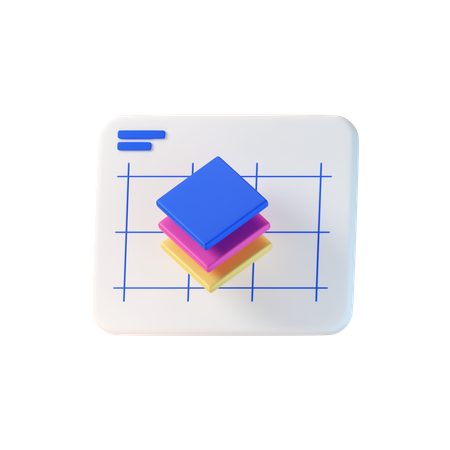 Gráfico de capas  3D Icon