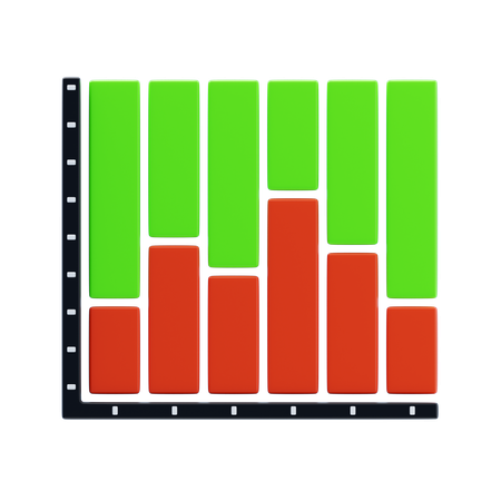 Gráfico de colunas  3D Icon