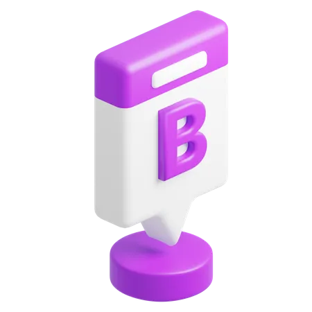 Gráfico de coluna de caixa b  3D Icon