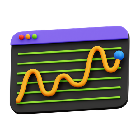 Gráfico de operaciones de mercado  3D Icon