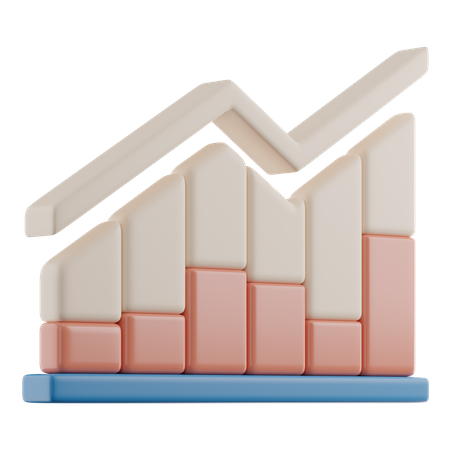 Gráfico de comércio eletrônico  3D Illustration